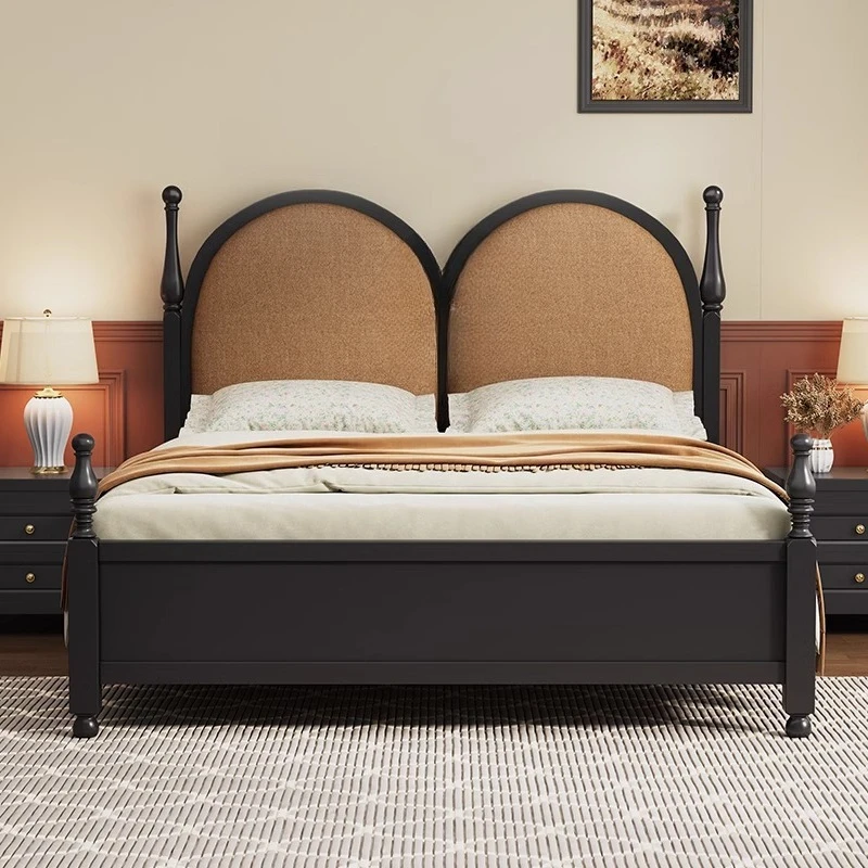Французская ретро-кровать, черная кровать из цельного дерева, современная минималистичная двуспальная кровать 1,8 м, средняя древняя главная спальня, американский Париж
Французская ретро-кровать, черная кровать из цельного дерева, современная минималистичная двуспальная кровать 1,8 м, средняя древняя главная спальня, американский Париж