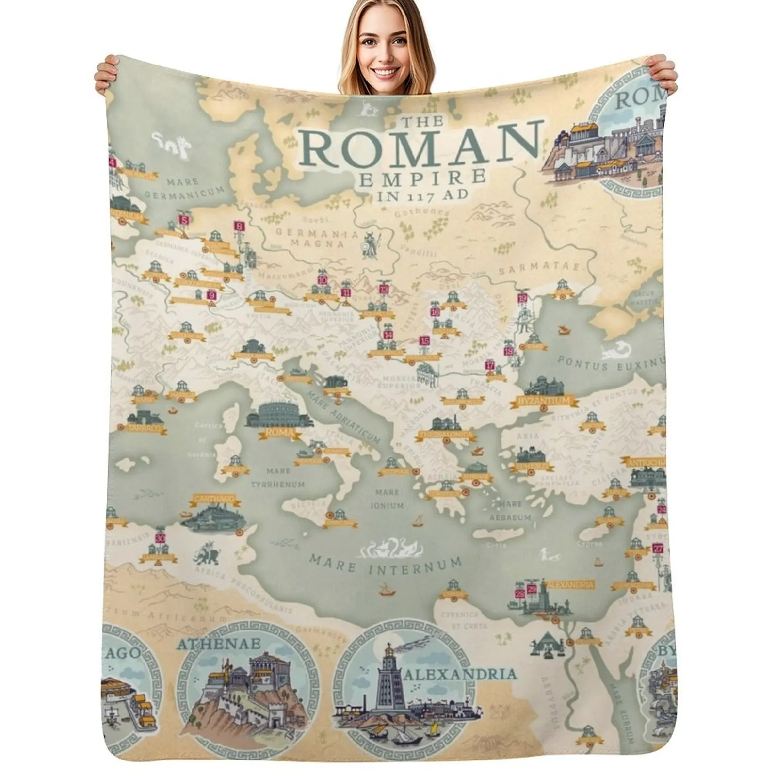 The Roman Empire map 117 AD Throw Blanket Stylish Decor Blanket Gift for Friends Roommate
The Roman Empire map 117 AD Throw Blanket Stylish Decor Blanket Gift for Friends Roommate