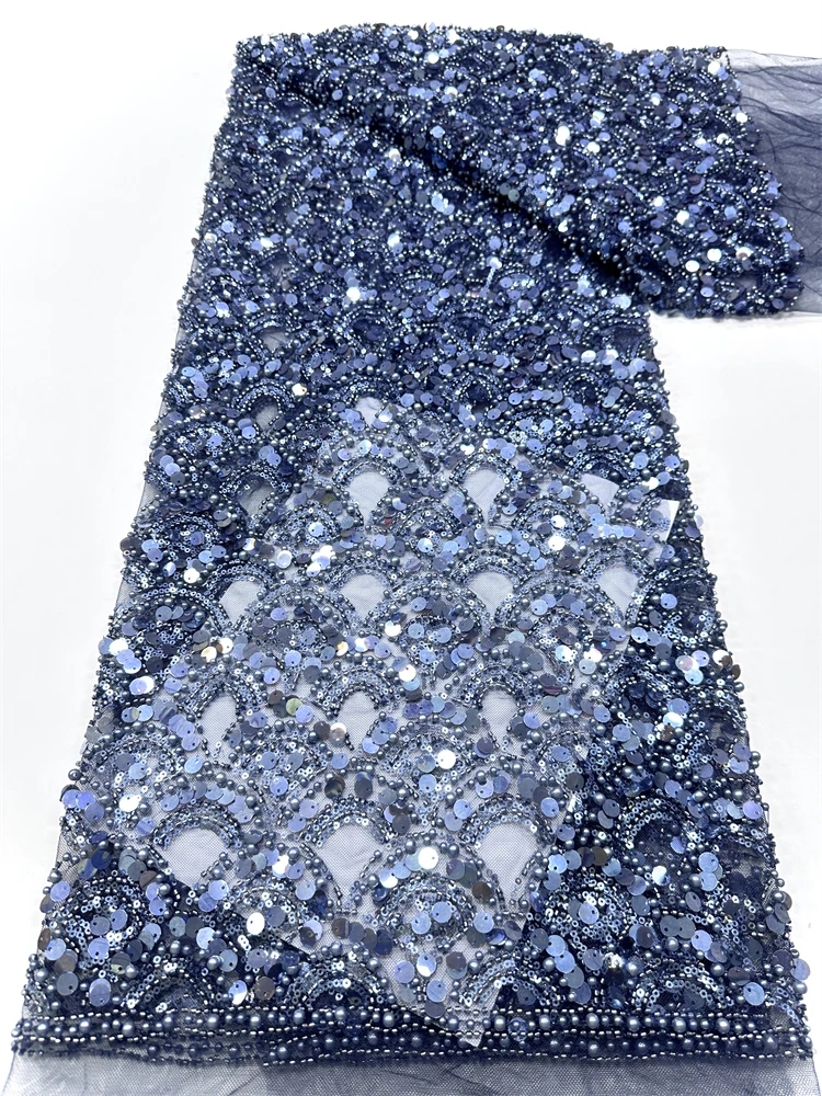 African Beaded Lace Fabric Embroidery Sequins Nigerian Bridal 2026 High Quality French Tulle Lace Fabric Women For Wedding Sew
African Beaded Lace Fabric Embroidery Sequins Nigerian Bridal 2026 High Quality French Tulle Lace Fabric Women For Wedding Sew