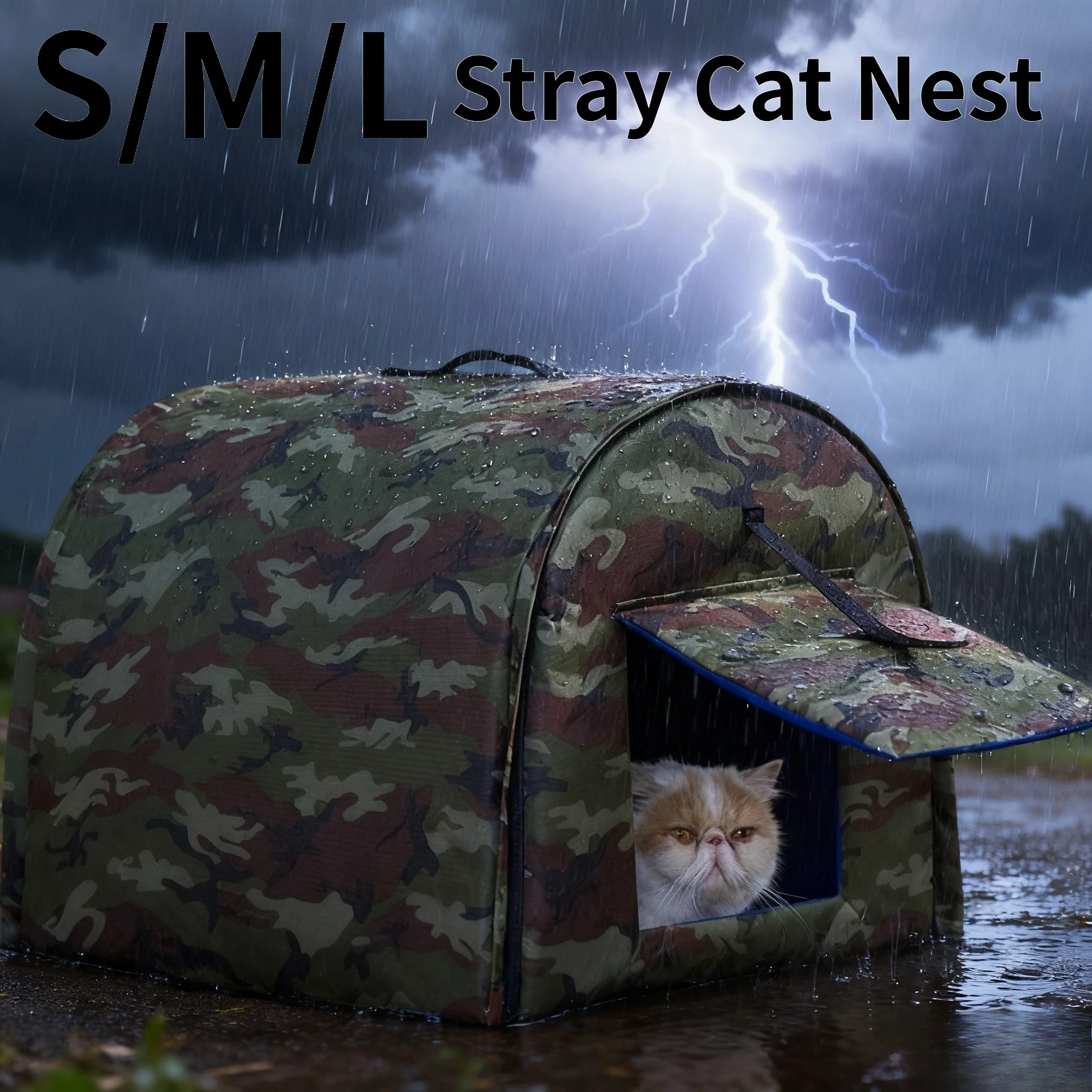 Camouflage Design All-Weather & Windproof Outdoor Cat House & Dog House,Easy Assembly,for Stray Cats, Small Dogs Cat Shelter
Camouflage Design All-Weather & Windproof Outdoor Cat House & Dog House,Easy Assembly,for Stray Cats, Small Dogs Cat Shelter