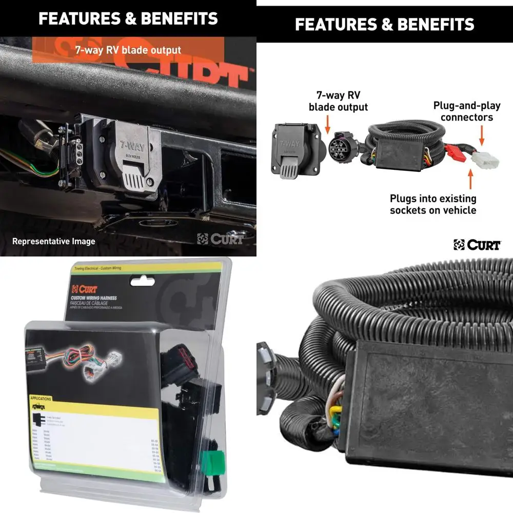 CURT 56421 Vehicle-Side Custom RV Blade 7-Pin Trailer Wiring Harness, Fits Select Honda Pilot, Passport
CURT 56421 Vehicle-Side Custom RV Blade 7-Pin Trailer Wiring Harness, Fits Select Honda Pilot, Passport