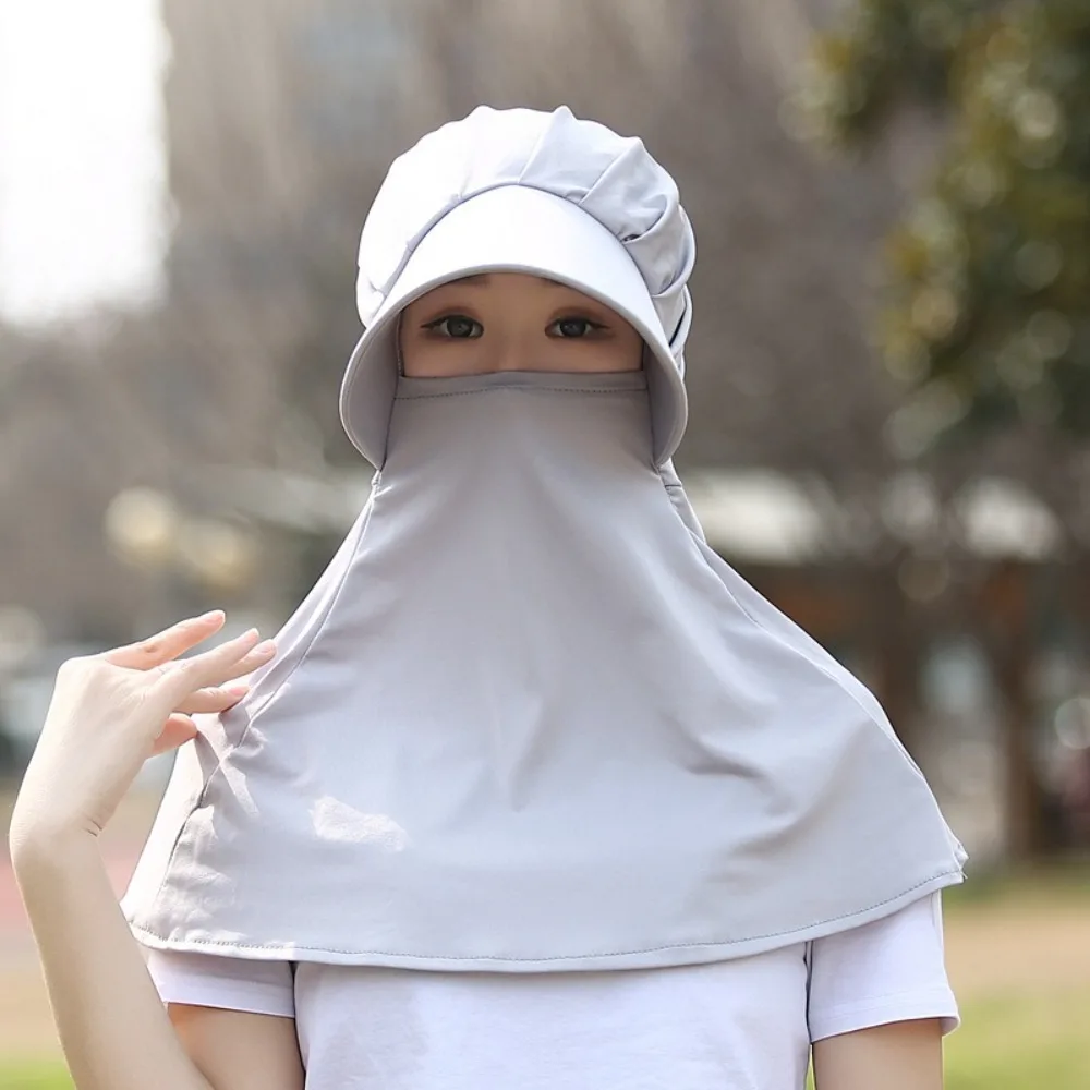 New Breathable Visor Cap Ice Silk with Shawl Mask Cap Summer Cap Outdoor Sports 
New Breathable Visor Cap Ice Silk with Shawl Mask Cap Summer Cap Outdoor Sports