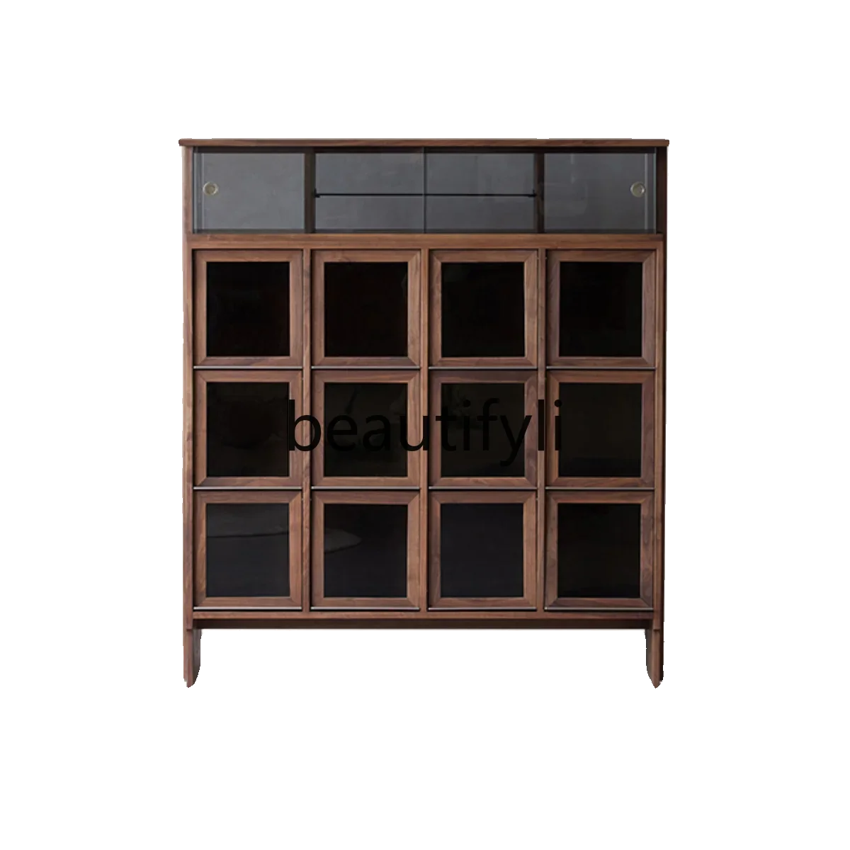 New Chinese solid wood tea cabinet simple display retro black walnut storage cabinet
New Chinese solid wood tea cabinet simple display retro black walnut storage cabinet