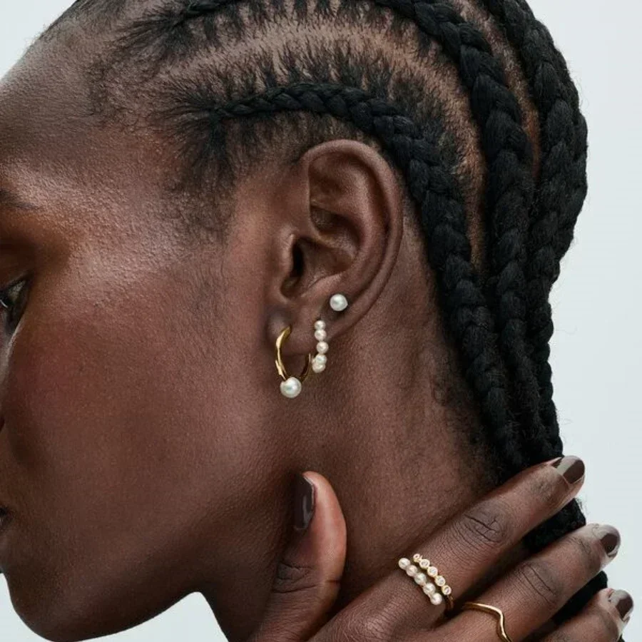 S925 Silver New Cross Pave Hoop Earrings Fashion Freshwater Pearl Earrings Exquisite Women's Jewelry Gift Valentine's Day Gift
S925 Silver New Cross Pave Hoop Earrings Fashion Freshwater Pearl Earrings Exquisite Women's Jewelry Gift Valentine's Day Gift
