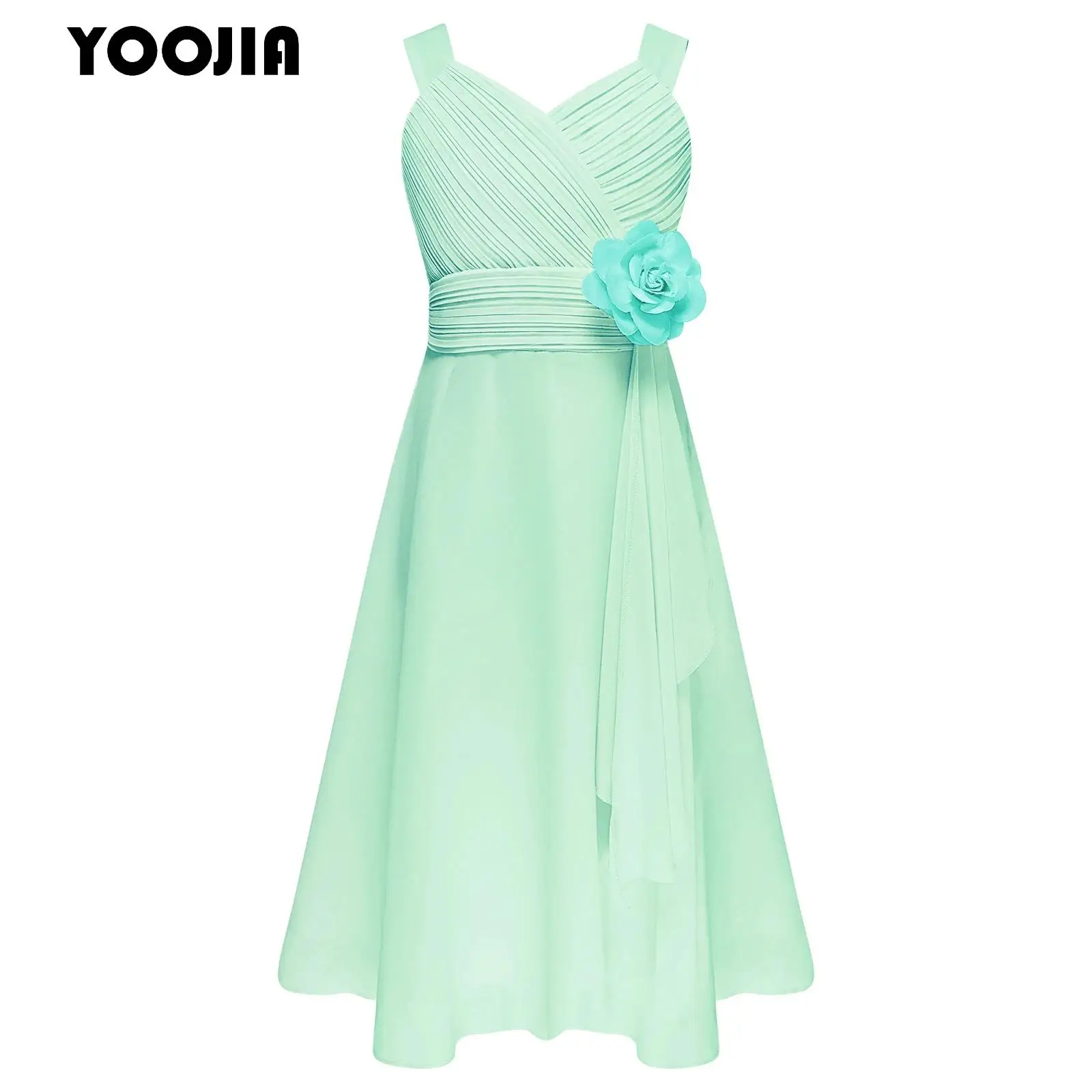 Green Kids Flower Girls Princess Dress Appliques Elegant Ruched Bodice Chiffon Wedding Bridesmaid Birthday Party Formal Dresses
Green Kids Flower Girls Princess Dress Appliques Elegant Ruched Bodice Chiffon Wedding Bridesmaid Birthday Party Formal Dresses