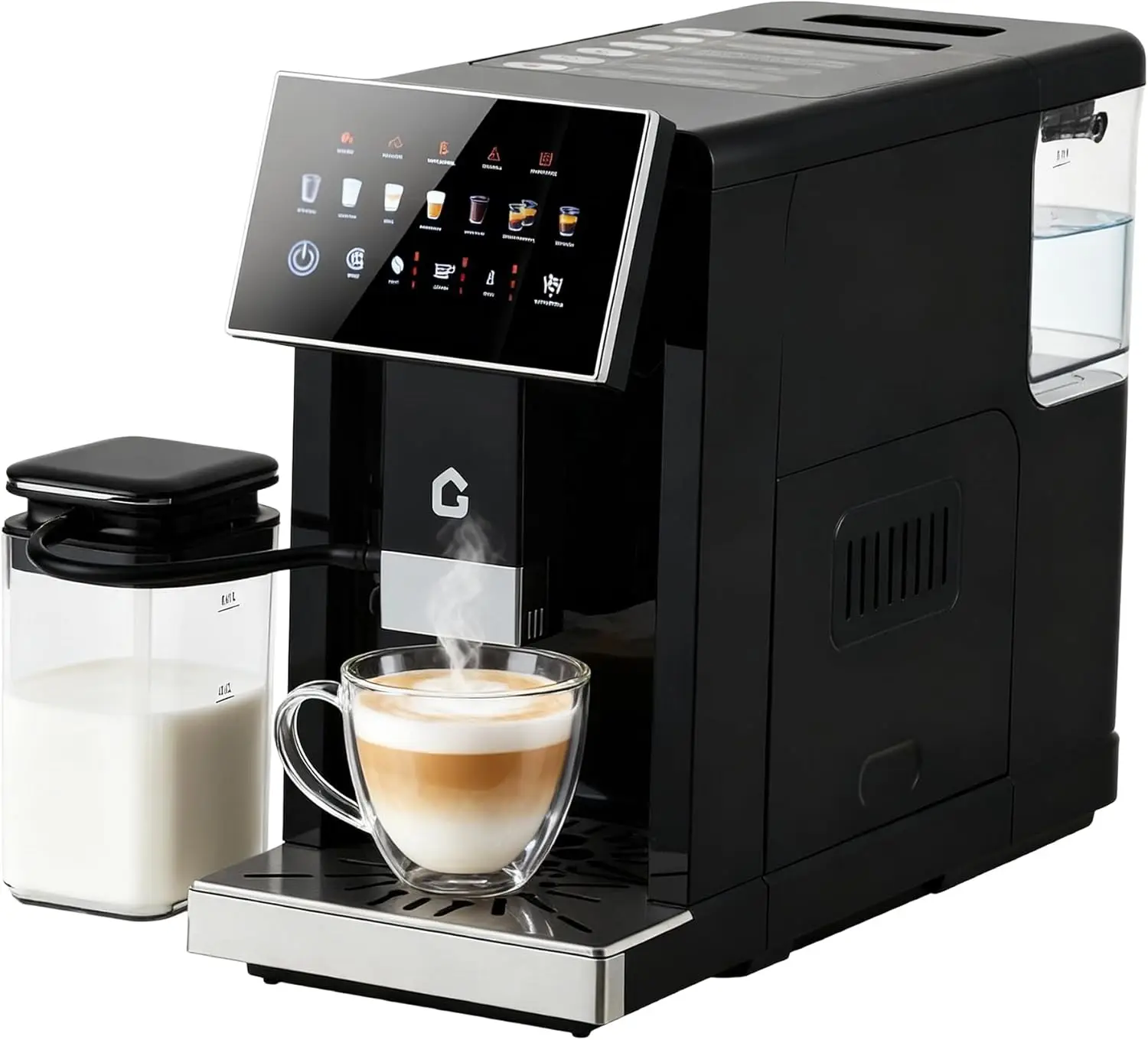 Fully Automatic Coffee Machine, 20 Bar Coffee Maker with Grinder, Automatic Espresso Machine with 15 Grinding Levels, Touch Cont
Fully Automatic Coffee Machine, 20 Bar Coffee Maker with Grinder, Automatic Espresso Machine with 15 Grinding Levels, Touch Cont
