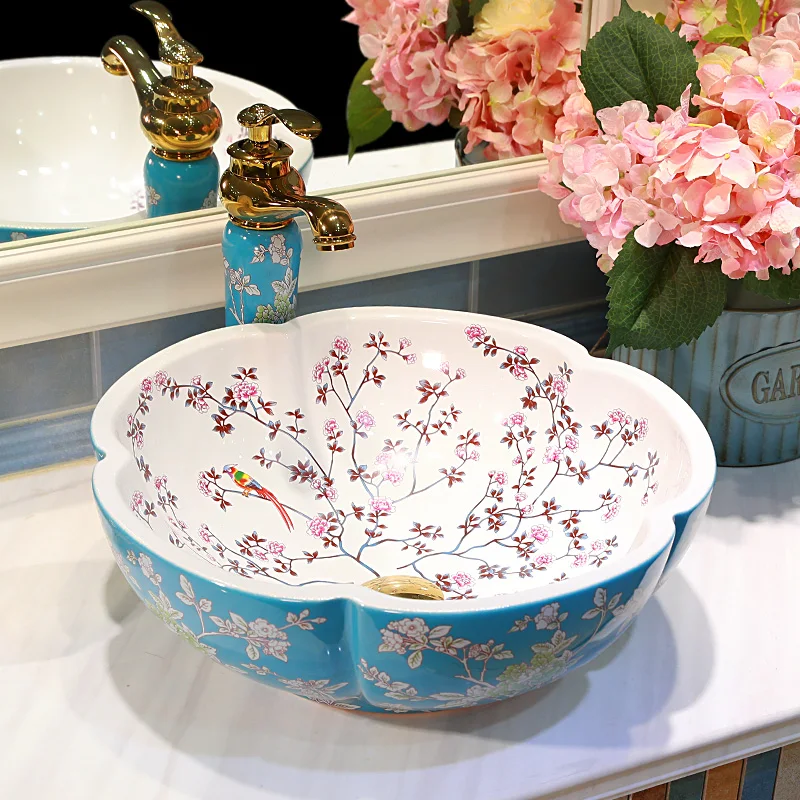 Colorful ceramic Washbasin Home Bathroom Wash Basin Garden Flower And Bird ceramic Wash Basin bathroom sink
Colorful ceramic Washbasin Home Bathroom Wash Basin Garden Flower And Bird ceramic Wash Basin bathroom sink
