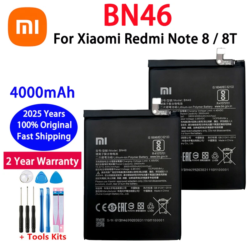 Сменный аккумулятор BN46 4000 мАч для Xiaomi Redmi 7 Note8 Note 8 8T, аккумулятор для телефона, аккумулятор AKKU, бесплатные инструменты
Сменный аккумулятор BN46 4000 мАч для Xiaomi Redmi 7 Note8 Note 8 8T, аккумулятор для телефона, аккумулятор AKKU, бесплатные инструменты