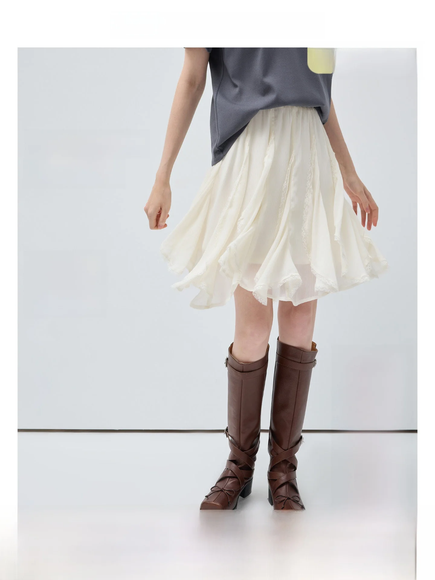 VEGA CHANG Lace Fairy Vacation Lightweight Semi- Skirt Women's Spring 2026 Korean Style Skirts High Waist Pleated Skirt
VEGA CHANG Lace Fairy Vacation Lightweight Semi- Skirt Women's Spring 2026 Korean Style Skirts High Waist Pleated Skirt