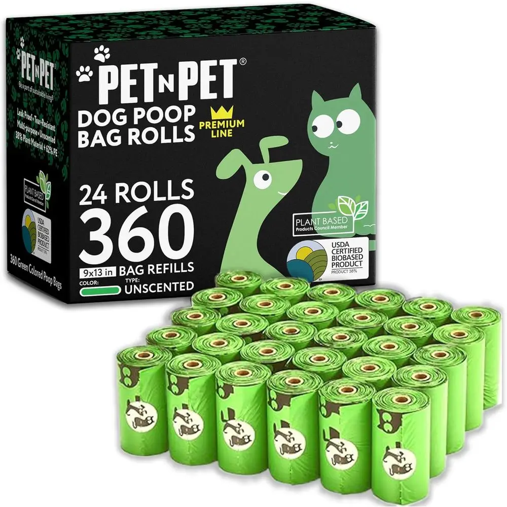 24 Rolls Eco-Friendly Dog Waste Bags, 41% Plant-Based, Extra Thick & Unscented
24 Rolls Eco-Friendly Dog Waste Bags, 41% Plant-Based, Extra Thick & Unscented