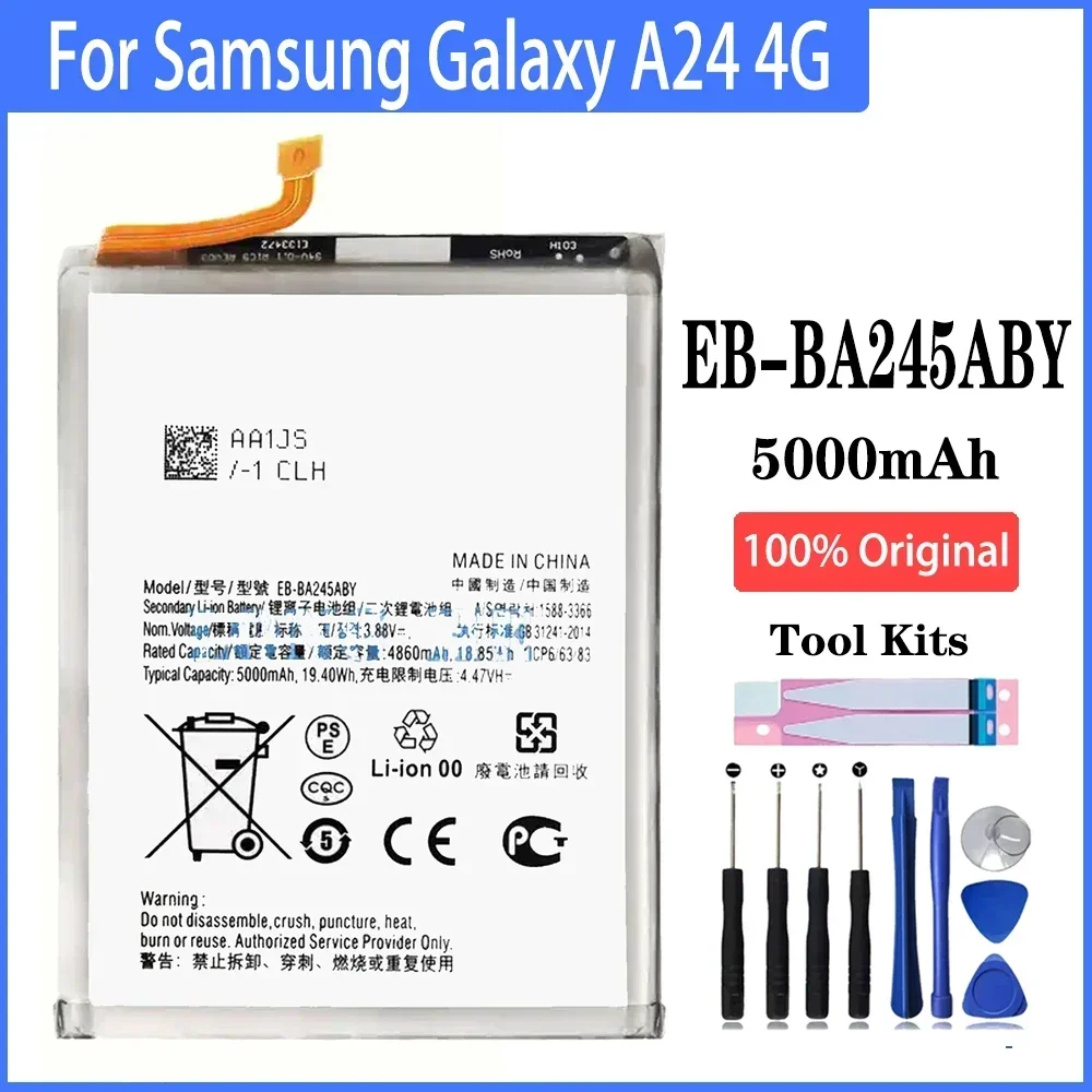 High capacity EB-BA245ABY 5000mAh Battery For Samsung Galaxy A24 4G SM-A245F SM-A245F/DSSM-A245F/DSN SM-A245M/DS Phone Replaceme
High capacity EB-BA245ABY 5000mAh Battery For Samsung Galaxy A24 4G SM-A245F SM-A245F/DSSM-A245F/DSN SM-A245M/DS Phone Replaceme