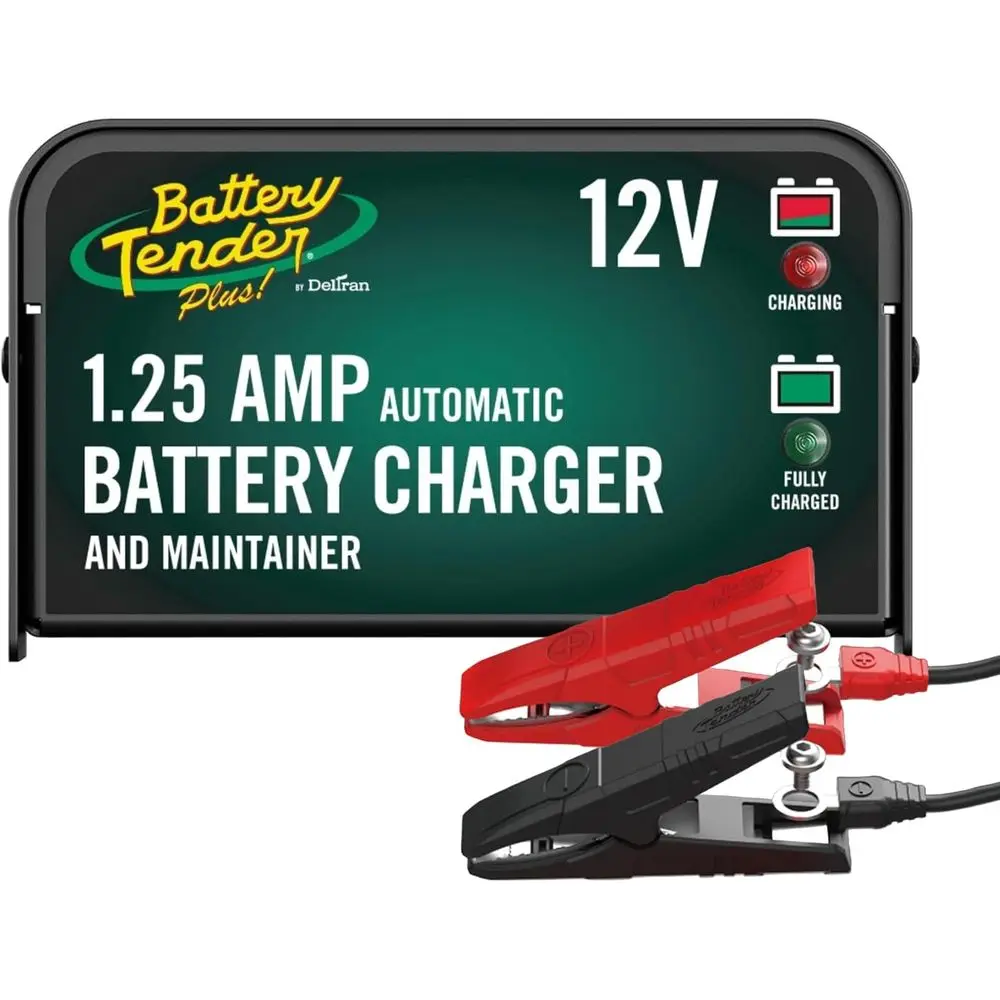 Plus 12V 1.25 AMP Car & Motorcycle Battery Charger and Maintainer, Float Charge for Automotive, and ATVs - Smarter Than a Trickl
Plus 12V 1.25 AMP Car & Motorcycle Battery Charger and Maintainer, Float Charge for Automotive, and ATVs - Smarter Than a Trickl