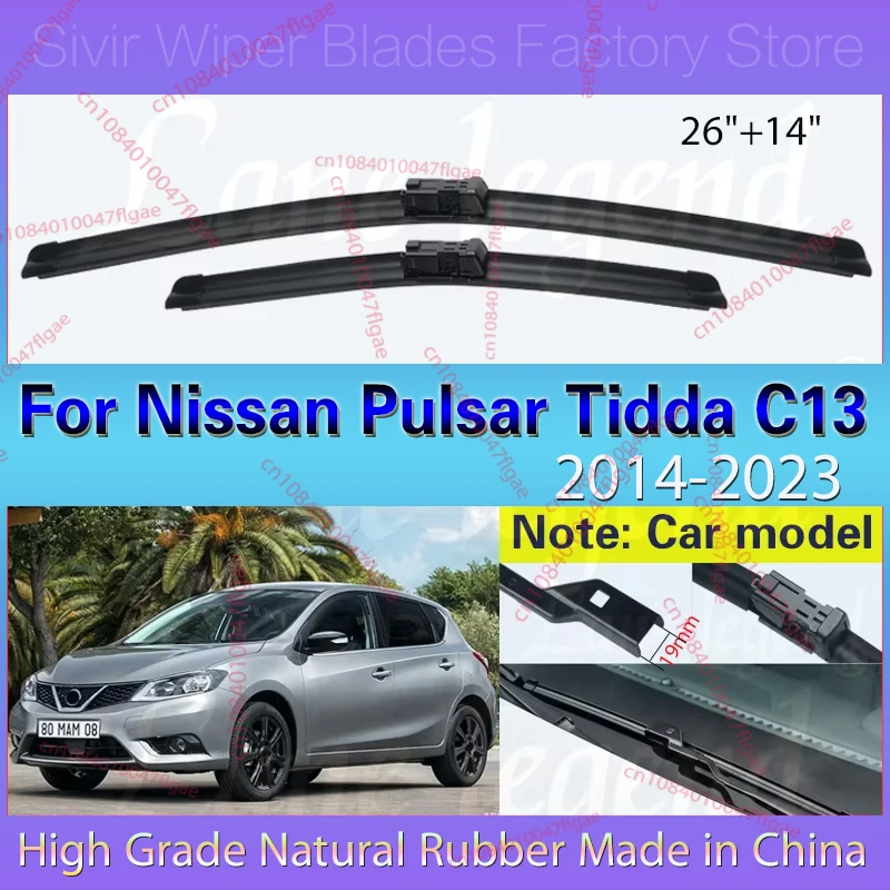 Car Wiper For Nissan Pulsar Tidda C13 2014 - 2023 Europe Front Wiper Blades Windshield Windscreen Clean Window Rain Brush 26"14"
Car Wiper For Nissan Pulsar Tidda C13 2014 - 2023 Europe Front Wiper Blades Windshield Windscreen Clean Window Rain Brush 26"14"