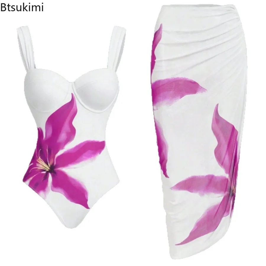 Women's One Piece Swimsuit Floral Printed Style Slim Fit Sexy Beach Skirt Bikini Sets Hot Spring Swimwear Set Bathing Suit New
Women's One Piece Swimsuit Floral Printed Style Slim Fit Sexy Beach Skirt Bikini Sets Hot Spring Swimwear Set Bathing Suit New