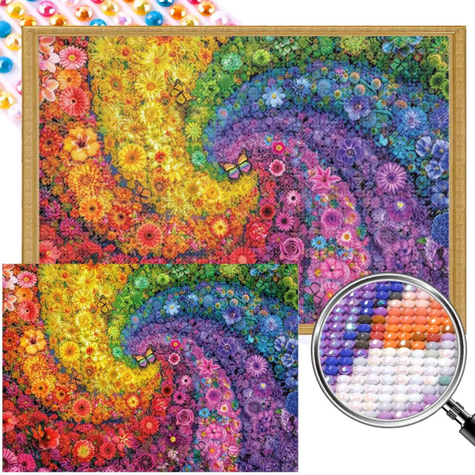 Flower Partial AB Diamond Round Drill DIY Diamond Painting Kit Decor 70x50cm
Flower Partial AB Diamond Round Drill DIY Diamond Painting Kit Decor 70x50cm