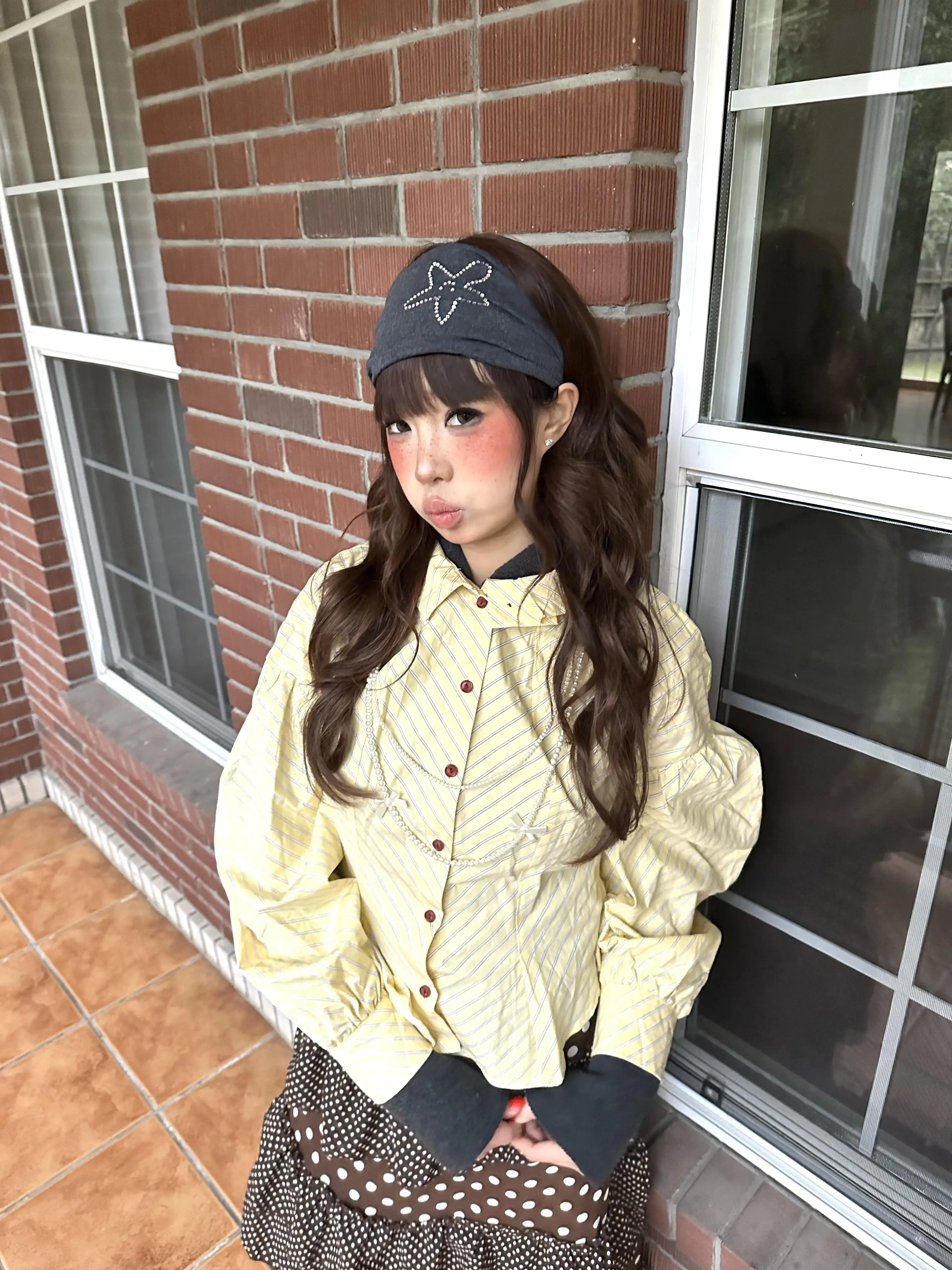 Sweet Preppy Style Striped Long Sleeve Shirt Women's Loose Fit Slimming Design Korean Style Spring 2026 Lantern Cuff Shirt
Sweet Preppy Style Striped Long Sleeve Shirt Women's Loose Fit Slimming Design Korean Style Spring 2026 Lantern Cuff Shirt