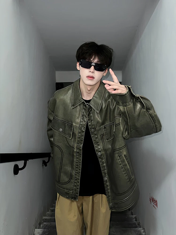 Винтажная кожаная куртка для мужчин, стильная рабочая куртка в американском ретро-стиле, ветрозащитное пальто с длинными рукавами
Винтажная кожаная куртка для мужчин, стильная рабочая куртка в американском ретро-стиле, ветрозащитное пальто с длинными рукавами