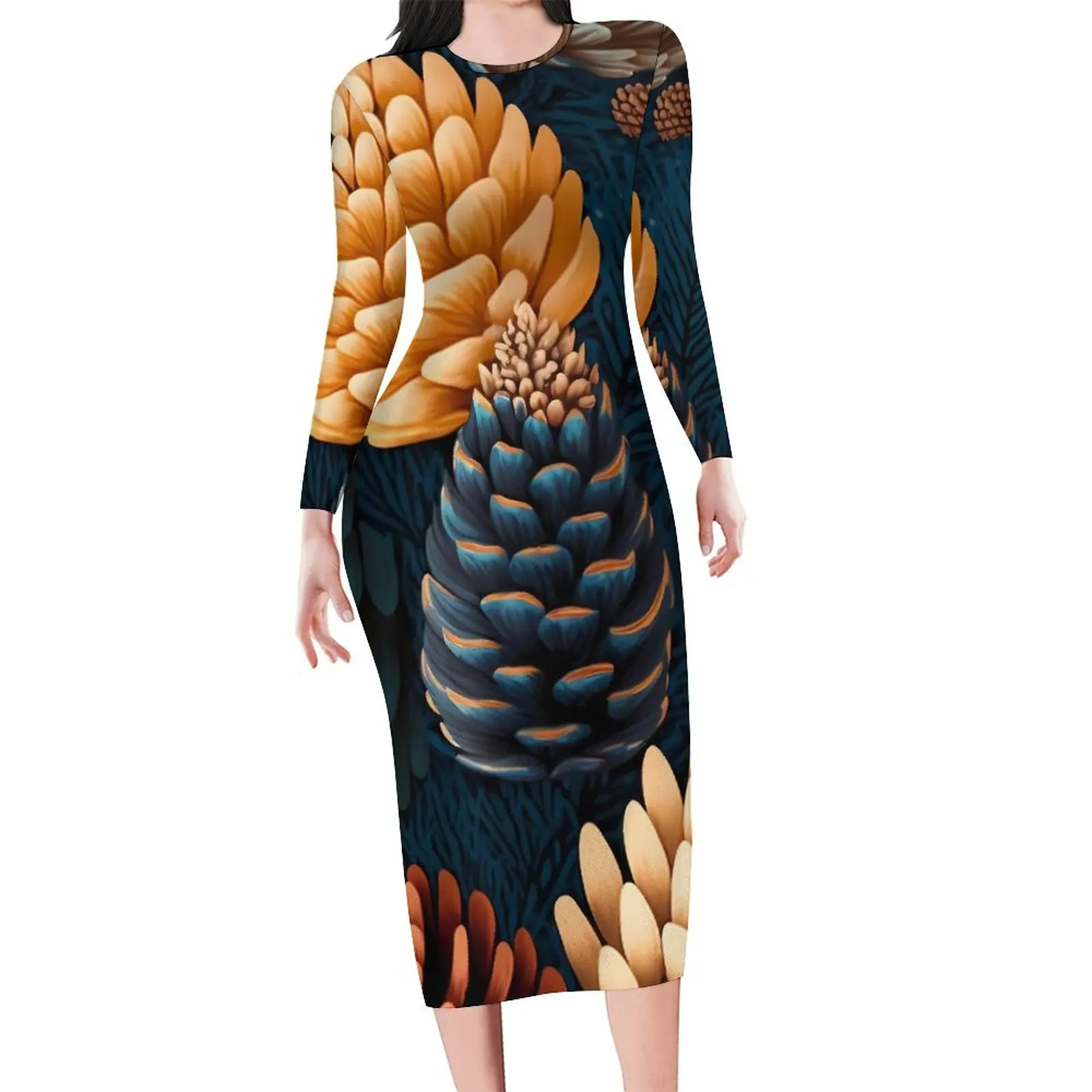 Colorful Pine Cones Dress Female Festive Fall Street Wear Bodycon Dress Spring Long Sleeve Cute Dresses Design Oversize Vestido
Colorful Pine Cones Dress Female Festive Fall Street Wear Bodycon Dress Spring Long Sleeve Cute Dresses Design Oversize Vestido