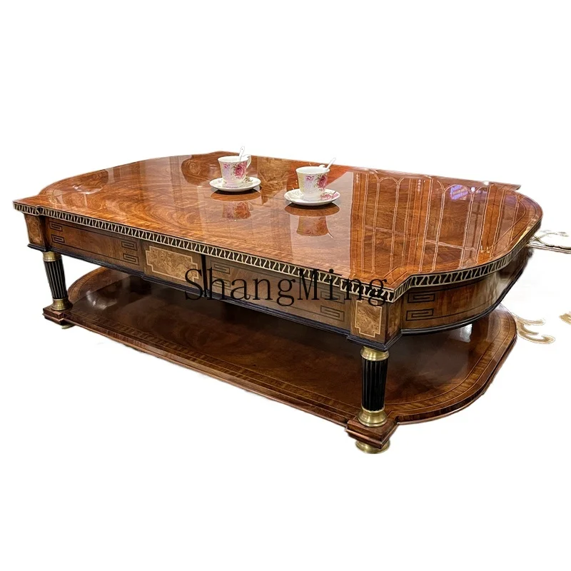 CL mahogany heart solid wood living room sofa overall coffee table villa mansion brass accessories coffee table rectangular
CL mahogany heart solid wood living room sofa overall coffee table villa mansion brass accessories coffee table rectangular