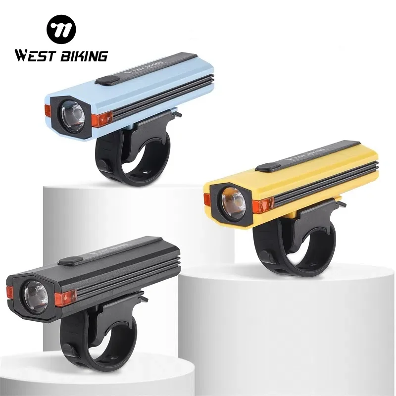 WEST BIKING Three Colors High Brightness Bicycle Headlight Type-C Rechargeable 1500mAh Bike Front Lamp MTB Road Bike Accessories
WEST BIKING Three Colors High Brightness Bicycle Headlight Type-C Rechargeable 1500mAh Bike Front Lamp MTB Road Bike Accessories