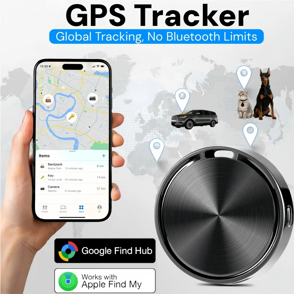 Mini GPS Tracker Device Anti-Lost Reminder for Pet Kids Bag Key Wallet Compatible IOS/ Android App Finder Locator
Mini GPS Tracker Device Anti-Lost Reminder for Pet Kids Bag Key Wallet Compatible IOS/ Android App Finder Locator