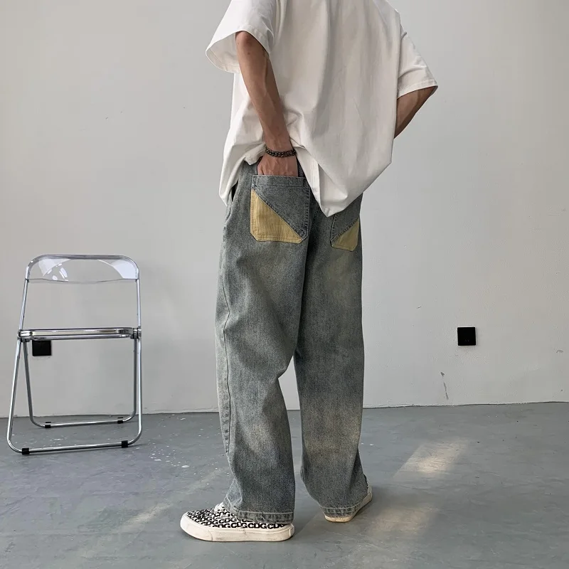 American Retro Men's Jeans High Street Drapey Straight Loose Wide Leg Dad Pants Spring Autumn Casual Faion Youth Trend
American Retro Men's Jeans High Street Drapey Straight Loose Wide Leg Dad Pants Spring Autumn Casual Faion Youth Trend