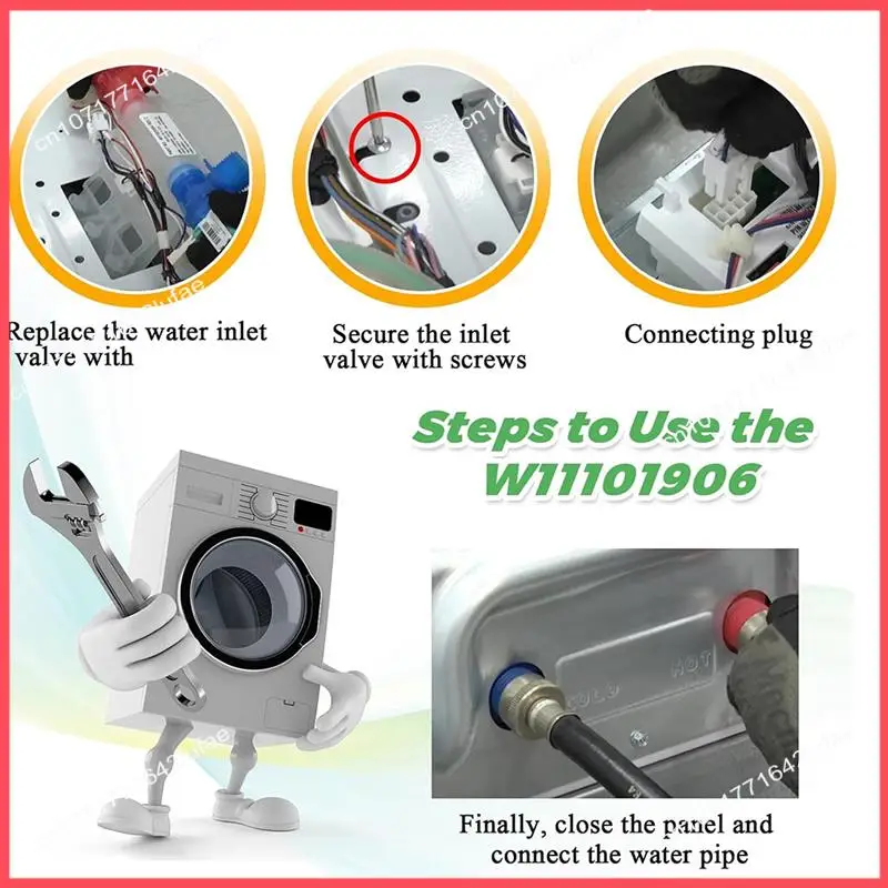 B52C W11101906 W11210463 Washer Water Inlet Valve For Whirlpool Amana Maytag Crosley Roper Washing Machine Replaces W10869803
B52C W11101906 W11210463 Washer Water Inlet Valve For Whirlpool Amana Maytag Crosley Roper Washing Machine Replaces W10869803