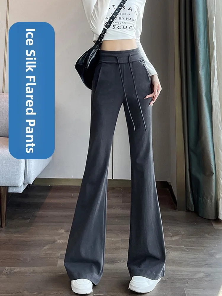 Ice Silk Bell Bot Pants Women's Summer Thin High Waist Slimming Micro Flared Pants Small Size Nine Points Qui Dry Sports...
Ice Silk Bell Bot Pants Women's Summer Thin High Waist Slimming Micro Flared Pants Small Size Nine Points Qui Dry Sports...