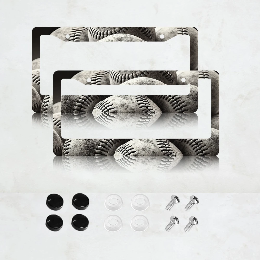 2PC Baseball Aluminum License Plate Frame - US Standard Size, Decorative Car License Plate Bracket, 2 Holes for Auto Decor
2PC Baseball Aluminum License Plate Frame - US Standard Size, Decorative Car License Plate Bracket, 2 Holes for Auto Decor