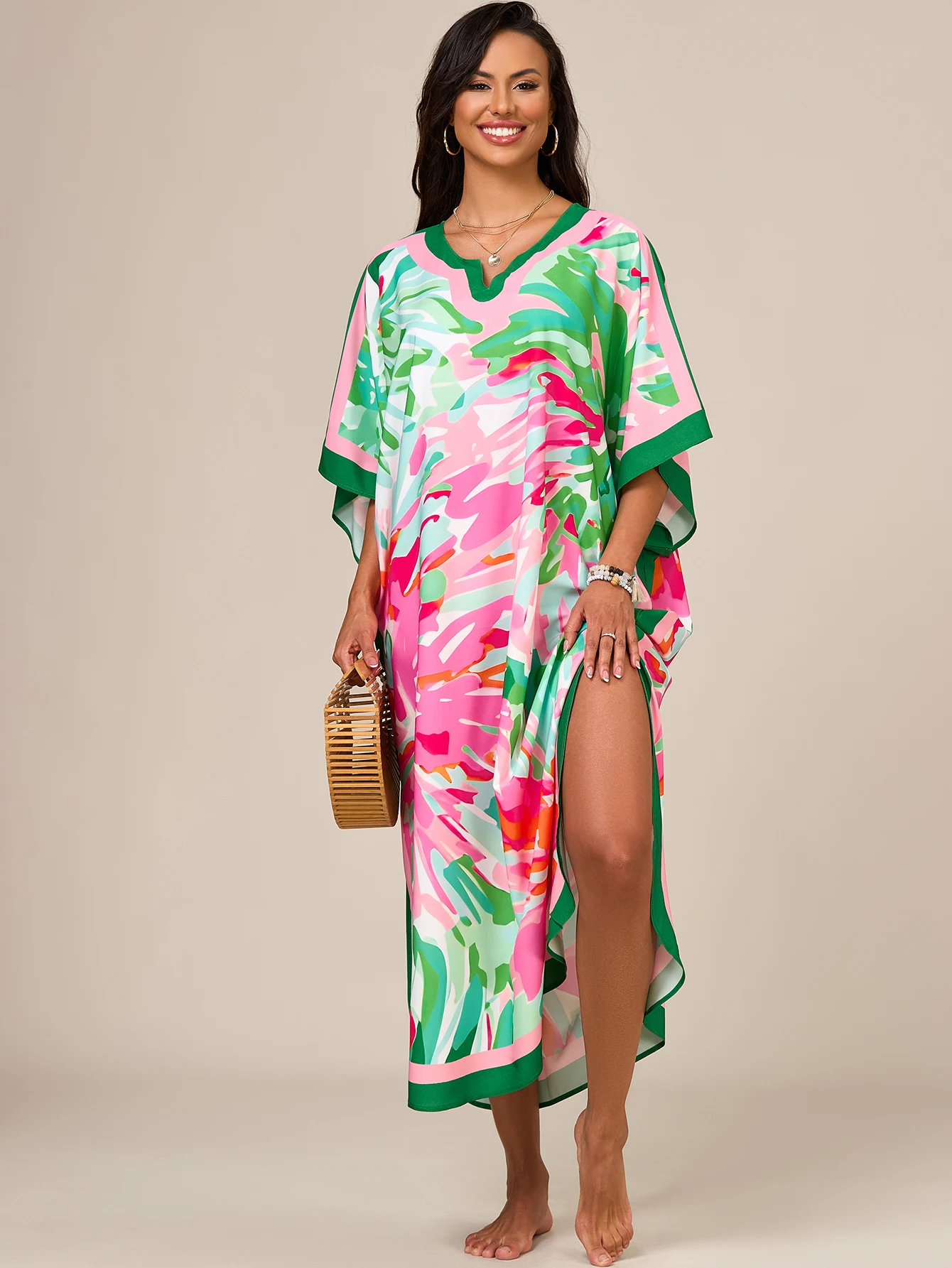 Women's Kaftan Dresses, Colorful Print Mrs Roper Caftan, Bathing Suit Cover Ups Beach Dresses
Women's Kaftan Dresses, Colorful Print Mrs Roper Caftan, Bathing Suit Cover Ups Beach Dresses