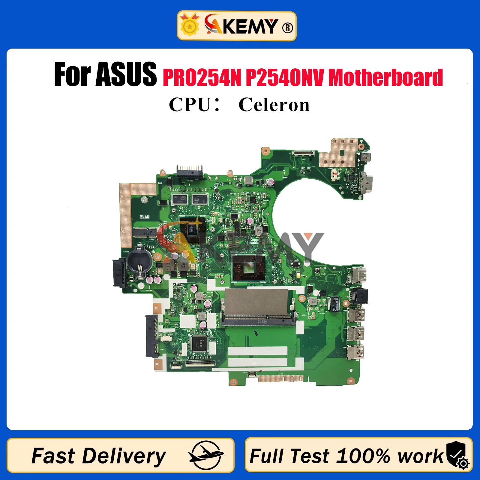 P2540NV Laptop Motherboard For ASUS ProArt P2540N PRO254N P2540NV Notebook Mainboard With Celeron CPU 100% tests OK fast ship
P2540NV Laptop Motherboard For ASUS ProArt P2540N PRO254N P2540NV Notebook Mainboard With Celeron CPU 100% tests OK fast ship