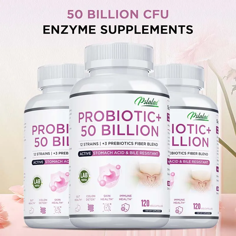 Probiotics 50 Billion Supplement - 12 Strains + 3 Prebiotics To Support Gut Health, Improve Digestion and Relieve Bloating
Probiotics 50 Billion Supplement - 12 Strains + 3 Prebiotics To Support Gut Health, Improve Digestion and Relieve Bloating