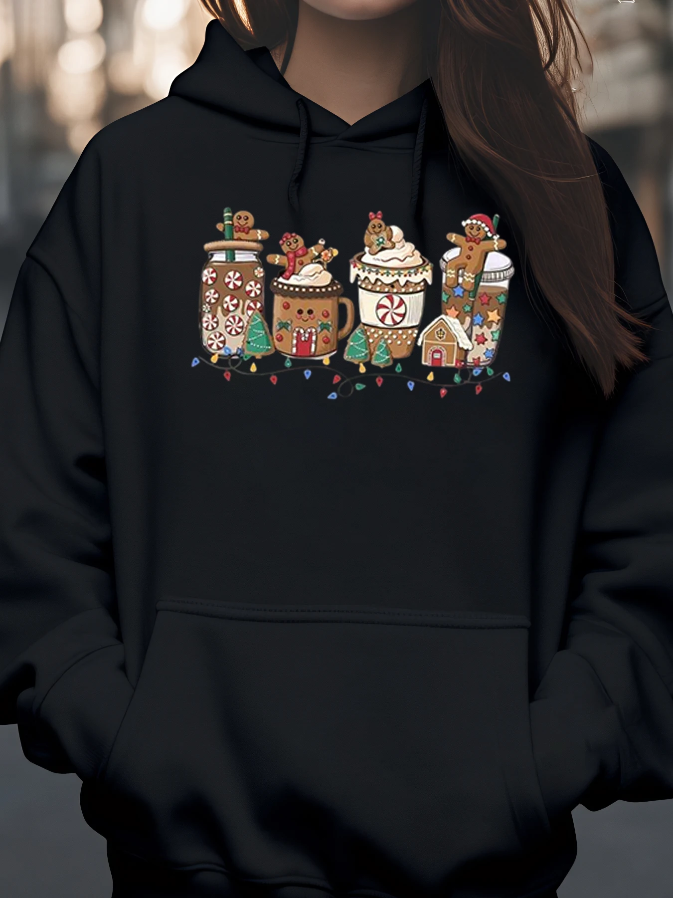 Пряничная кружка, рождественская праздничная толстовка с капюшоном, уютная зимняя одежда для женщин и девочек
Пряничная кружка, рождественская праздничная толстовка с капюшоном, уютная зимняя одежда для женщин и девочек