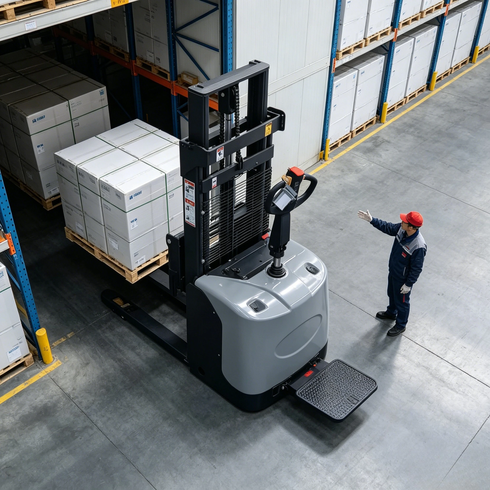 1.5 Ton Full Electric Pallet Stacker Walkie 3.5m Lift Height Electric Stacker Forklifts Warehouse Material Handling Customized
1.5 Ton Full Electric Pallet Stacker Walkie 3.5m Lift Height Electric Stacker Forklifts Warehouse Material Handling Customized