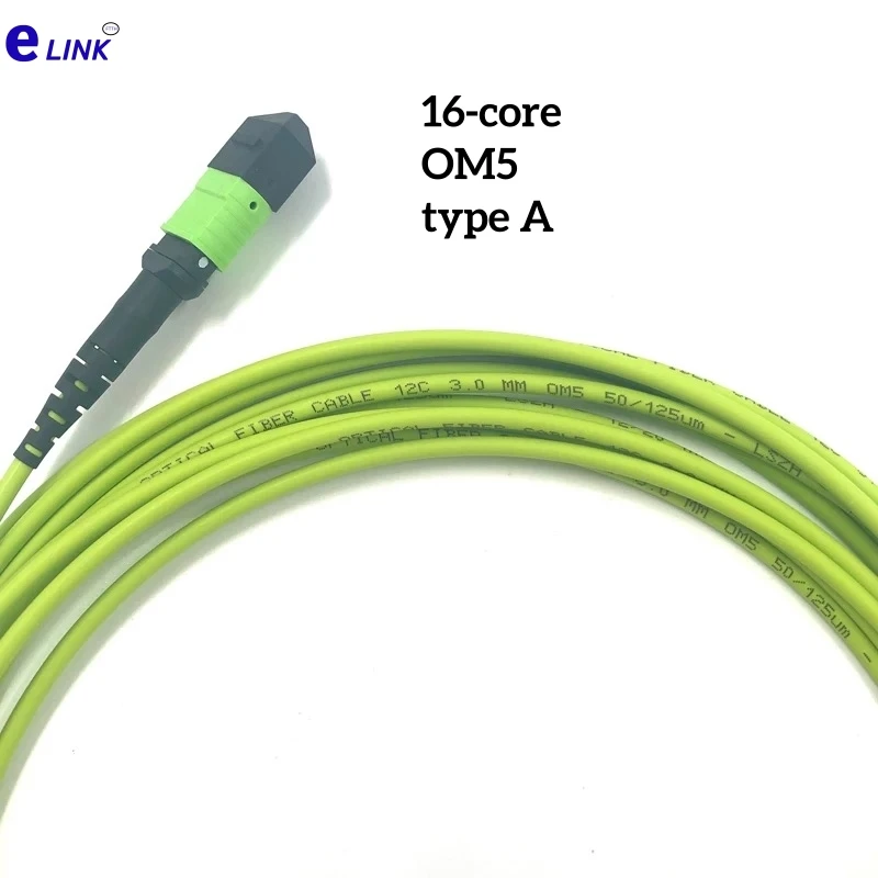 MPO Fiber Optic Patch Cord OM5 Type A 16 cores female male MTP optical Jumper Patch Lead 1m 3m 5m 10m 15m 20m multimode MPO-MPO
MPO Fiber Optic Patch Cord OM5 Type A 16 cores female male MTP optical Jumper Patch Lead 1m 3m 5m 10m 15m 20m multimode MPO-MPO