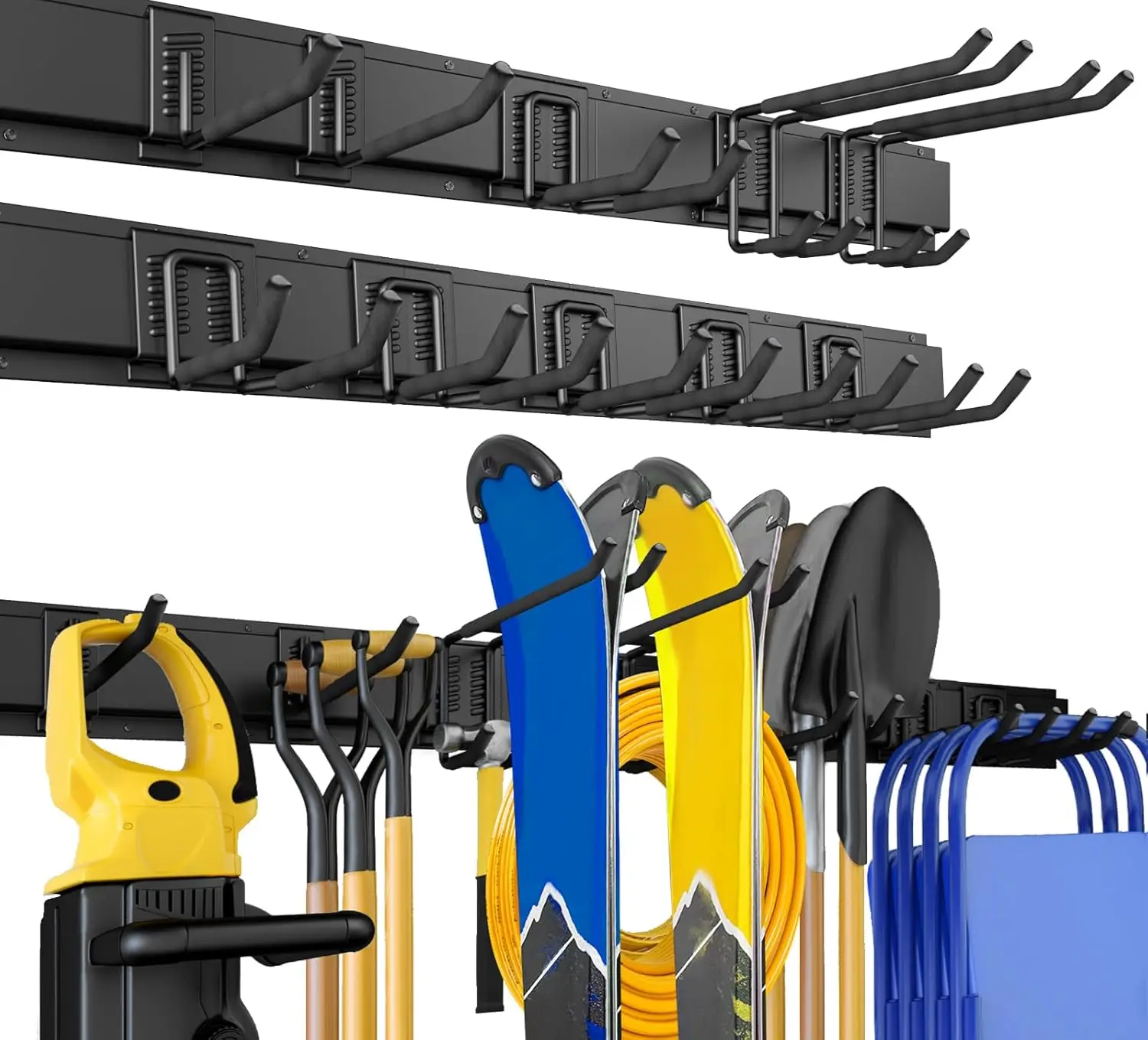 Garage Storage, Garage Organization, Wall Mount Garden Tool Organizer 64 Inches, Max 620lbs Adjustable Metal Hooks
Garage Storage, Garage Organization, Wall Mount Garden Tool Organizer 64 Inches, Max 620lbs Adjustable Metal Hooks