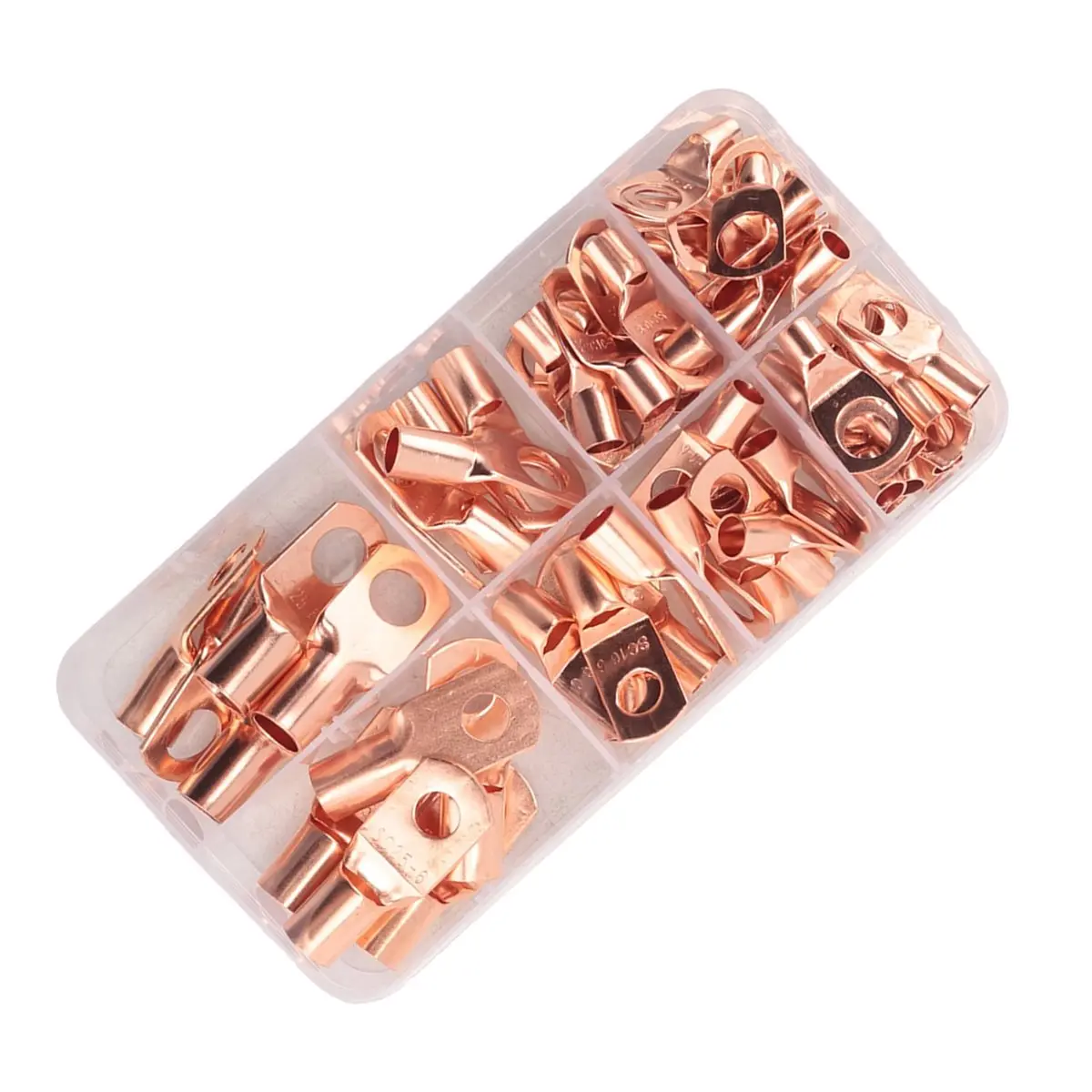 A64Z! 70pcs Wire Lug Connector Ring SC6-25 Copper Connectors Bare Cable Electric Crimp Terminal Connector Kit
A64Z! 70pcs Wire Lug Connector Ring SC6-25 Copper Connectors Bare Cable Electric Crimp Terminal Connector Kit