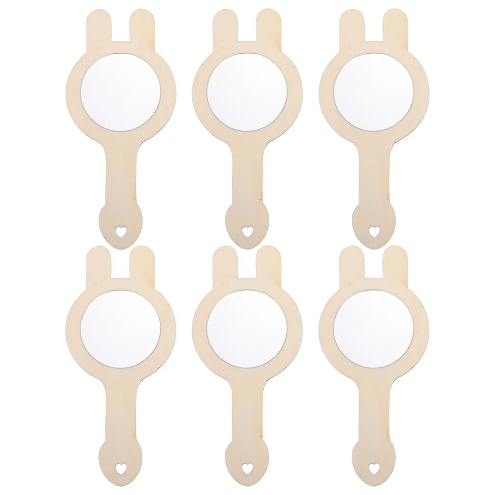 6Pcs Wooden DIY Unfinished Mini Mirrors Small Handheld Mirror Kids Wood Mirrors Creative Makeup Mirror for Decoration
6Pcs Wooden DIY Unfinished Mini Mirrors Small Handheld Mirror Kids Wood Mirrors Creative Makeup Mirror for Decoration