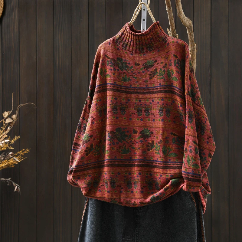 Женский повседневный свитер с длинным рукавом, Новое поступление, осень 2025 года, водолазка в винтажном стиле с цветочным узором, женские вязаные пуловеры M2035
Женский повседневный свитер с длинным рукавом, Новое поступление, осень 2025 года, водолазка в винтажном стиле с цветочным узором, женские вязаные пуловеры M2035