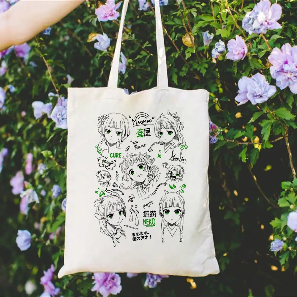 Apothecary Diaries Canvas Tote Bags Handmade Beach Foldable Reusable Wholesale Shopping Bag Unique Pattern Insulated College
Apothecary Diaries Canvas Tote Bags Handmade Beach Foldable Reusable Wholesale Shopping Bag Unique Pattern Insulated College