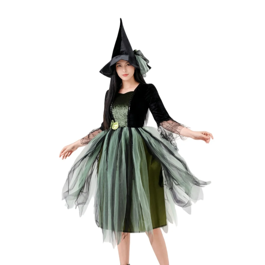 Halloween Women Witch Costume Party Cosplay Outfit Adult Tulle Dress Carnival Stage Performance Fancy Outfit
Halloween Women Witch Costume Party Cosplay Outfit Adult Tulle Dress Carnival Stage Performance Fancy Outfit