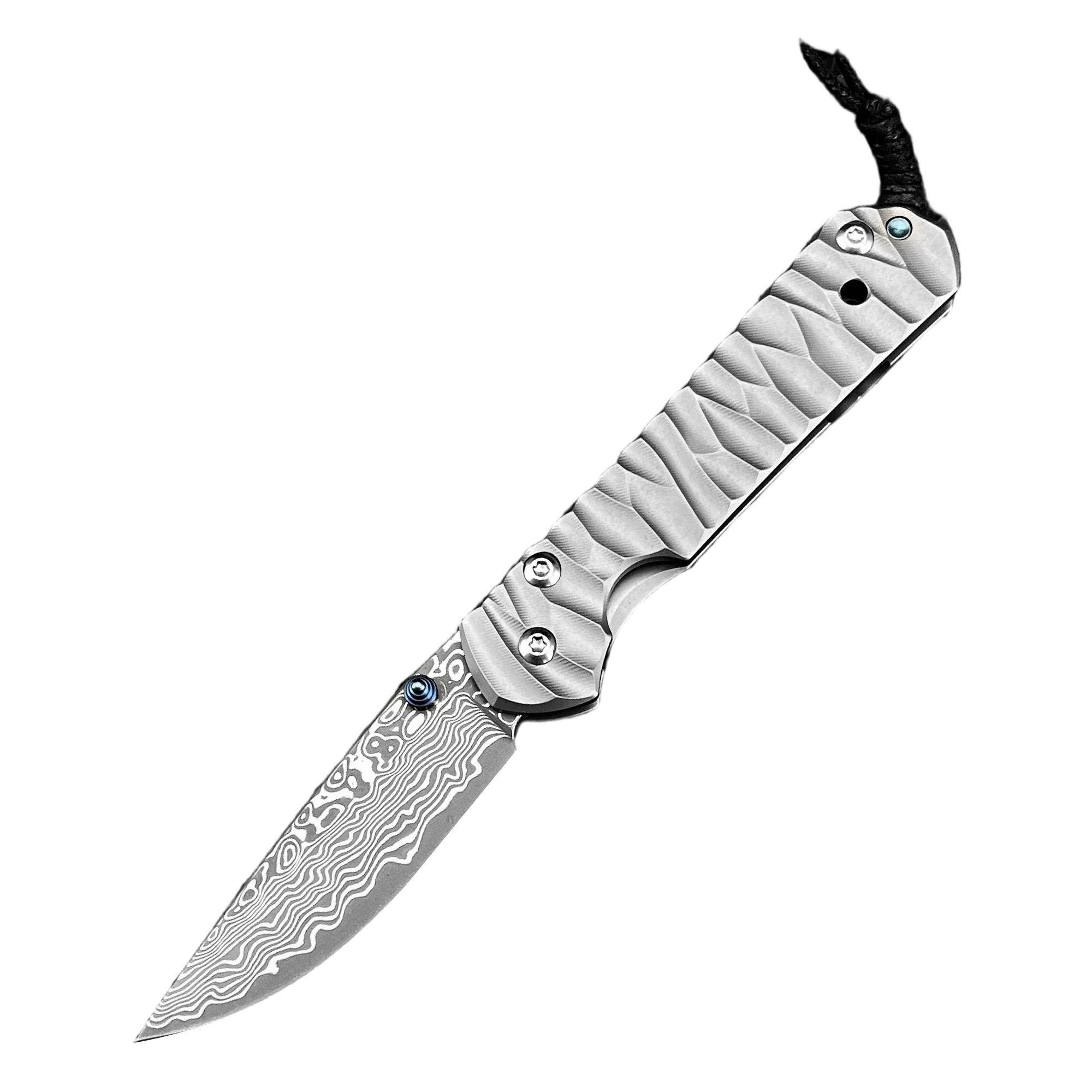 1 PC Titanium Alloy Folding Knife Damascus Steel Blade Suitable for Outdoor Camping Hiking Fishing Daily Emergency Carrying
1 PC Titanium Alloy Folding Knife Damascus Steel Blade Suitable for Outdoor Camping Hiking Fishing Daily Emergency Carrying