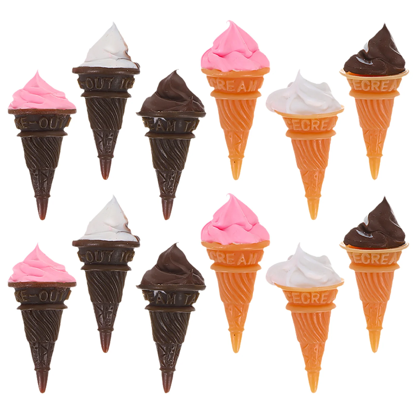 12 шт. крошечные смоляные конусы для мороженого, миниатюрные украшения для кукольного домика, кухонный декор, мини-десертный реквизит, микропейзаж 
12 шт. крошечные смоляные конусы для мороженого, миниатюрные украшения для кукольного домика, кухонный декор, мини-десертный реквизит, микропейзаж