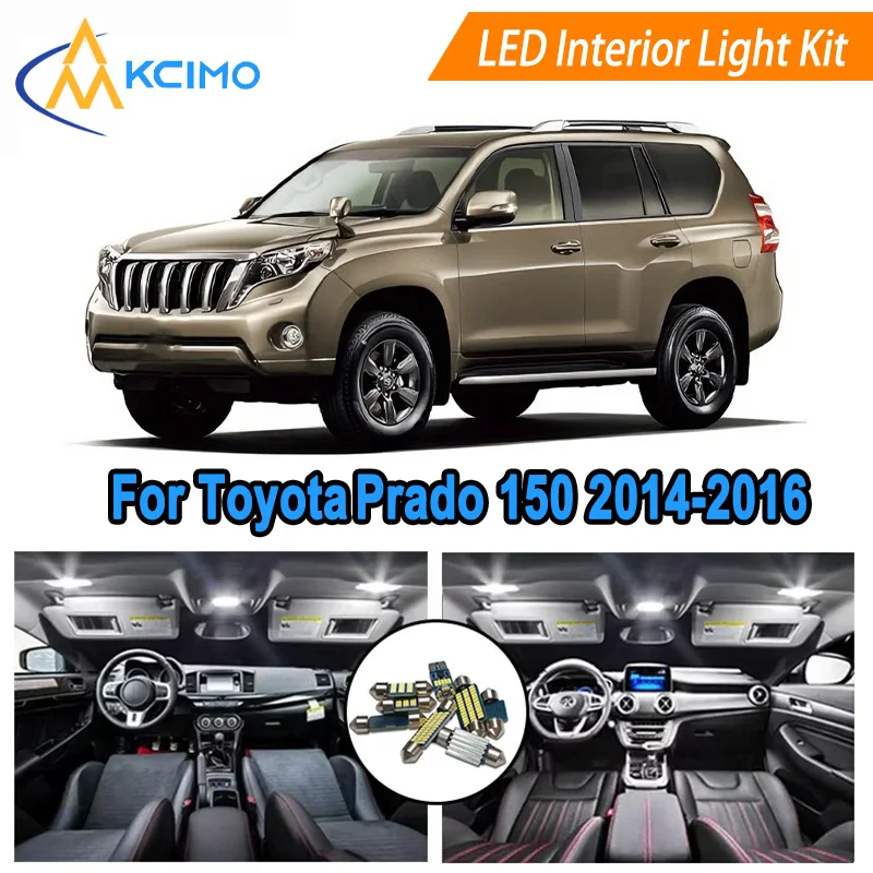 Canbus LED Kit Interior Light Bulbs For Toyota Prado 150 2014-2016 Dome,Map,Door Lights Super Bright Light Set Easy Install
Canbus LED Kit Interior Light Bulbs For Toyota Prado 150 2014-2016 Dome,Map,Door Lights Super Bright Light Set Easy Install