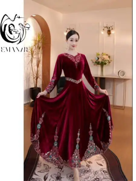 A25Q82 Iman's Dance Exotic Style Embroidered Xinjiang Dance Costume Dress Square Dance Ethnic Clothing Women's Wear
A25Q82 Iman's Dance Exotic Style Embroidered Xinjiang Dance Costume Dress Square Dance Ethnic Clothing Women's Wear