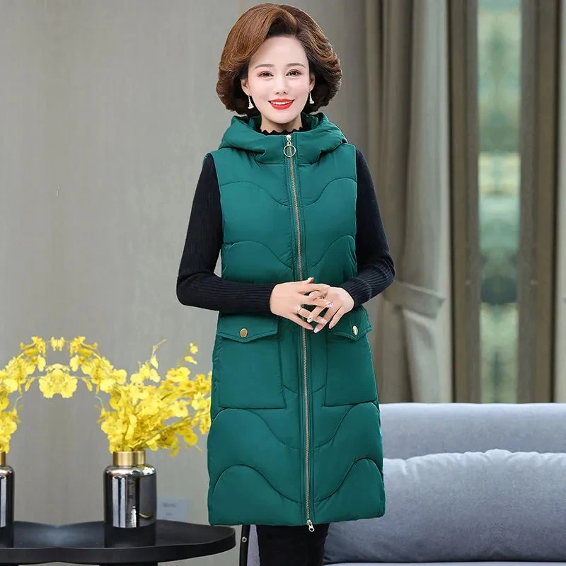 Autumn Winter Women'S Vest Outerwear Plus Size 200kg Coat Mid-Length Down Cotton Vest 2024 New Middle-Aged Mother'S Vest Coat
Autumn Winter Women'S Vest Outerwear Plus Size 200kg Coat Mid-Length Down Cotton Vest 2024 New Middle-Aged Mother'S Vest Coat
