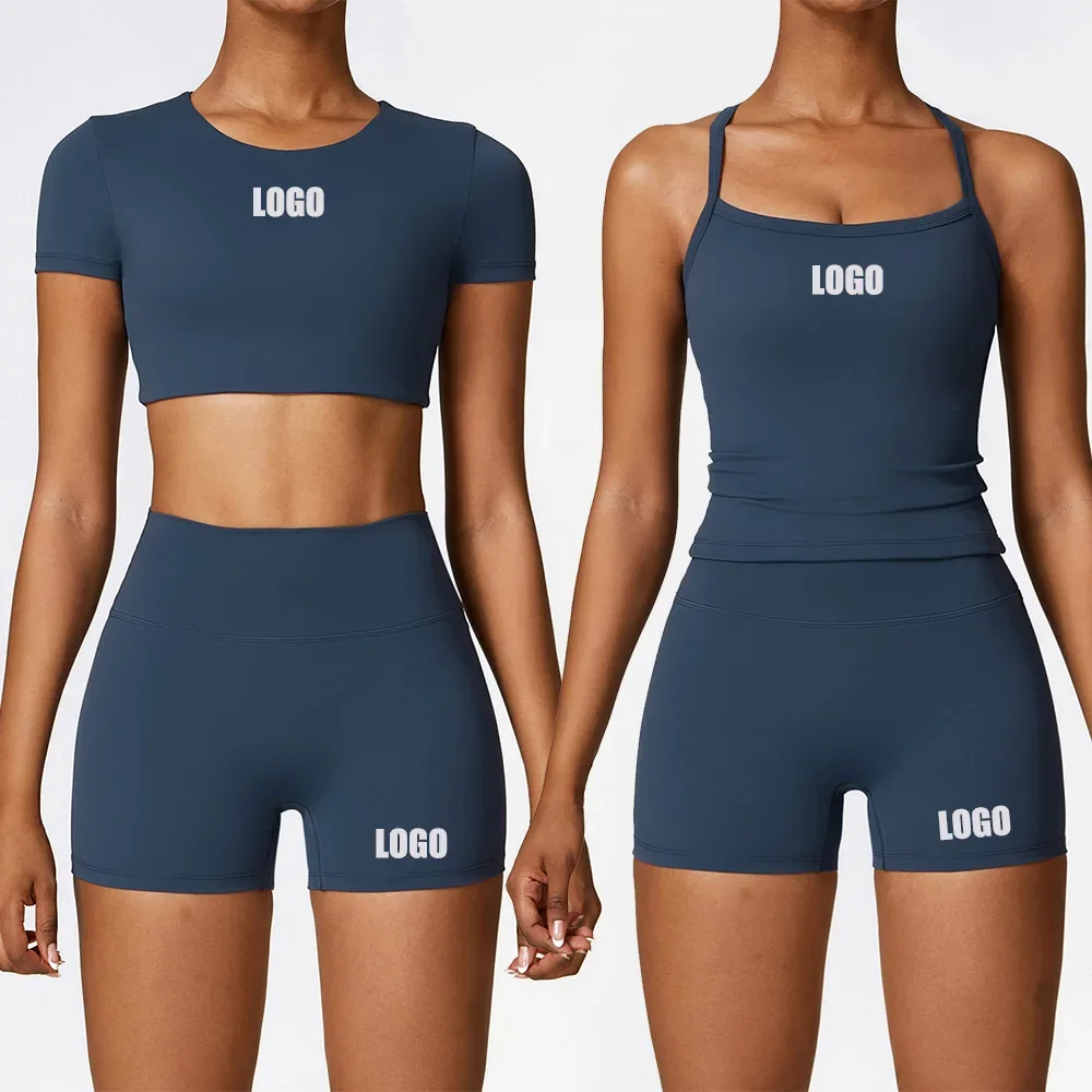 Custom LOGO women's tight-fitting grinding yoga set, quick-drying fitness clothes, running sports shorts, vest 2-piece set
Custom LOGO women's tight-fitting grinding yoga set, quick-drying fitness clothes, running sports shorts, vest 2-piece set