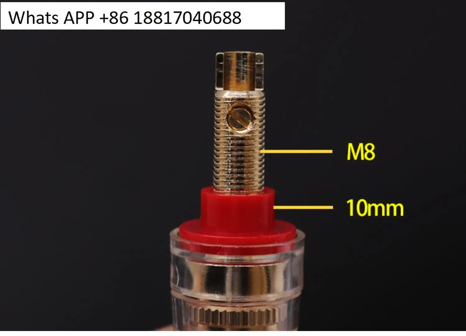 1PC Fever power amplifier speaker solder-free crystal terminal, pure copper gold-plated terminals
1PC Fever power amplifier speaker solder-free crystal terminal, pure copper gold-plated terminals