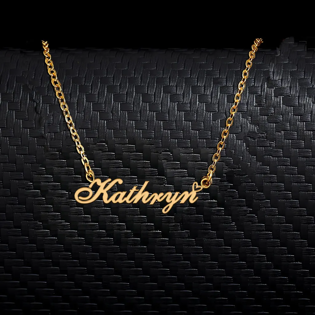 AOLOSHOW Kathryn Heart Name Necklace for Women Stainless Steel Personalized Jewelry Name-plate Pendant for Mom And Girls Gift
AOLOSHOW Kathryn Heart Name Necklace for Women Stainless Steel Personalized Jewelry Name-plate Pendant for Mom And Girls Gift