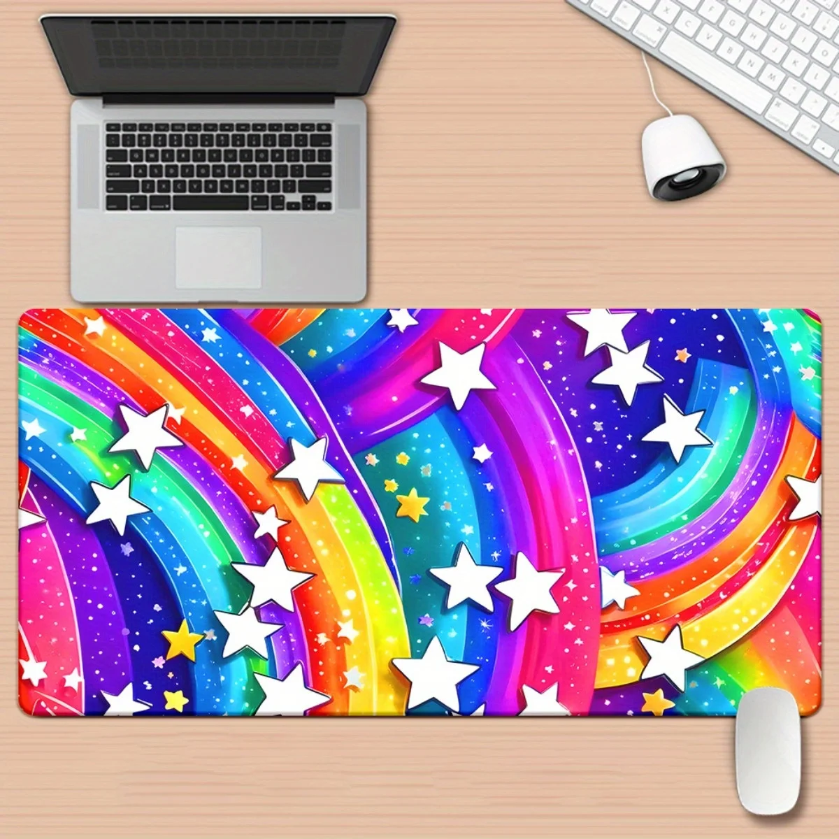 Brand HD Printed Desk Pad Rainbow Star XXL Mousepad Versatile Gaming Office Mat Large Keyboard Cover Smooth Surface Gift
Brand HD Printed Desk Pad Rainbow Star XXL Mousepad Versatile Gaming Office Mat Large Keyboard Cover Smooth Surface Gift